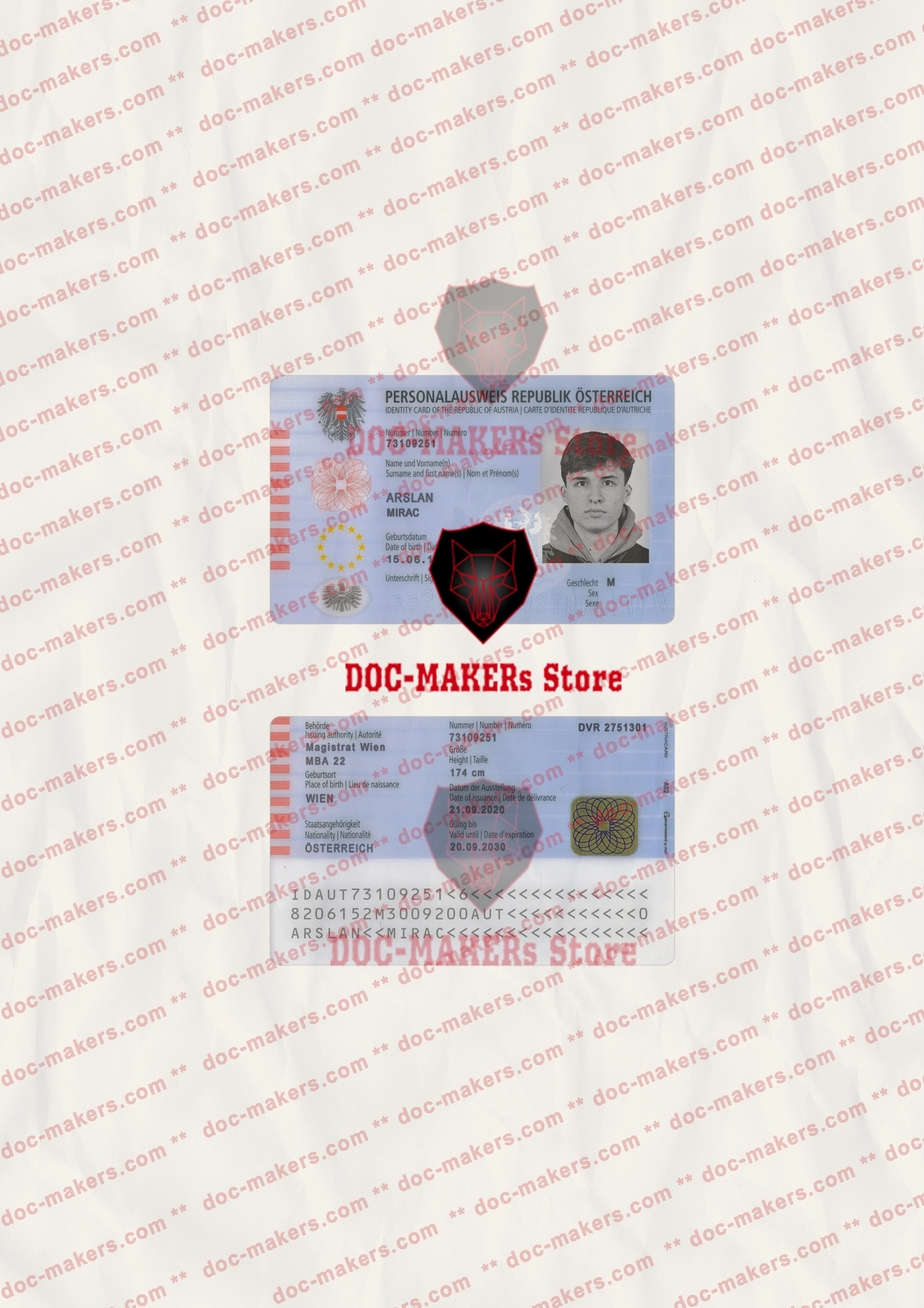 Austria ID Card – PSD Template